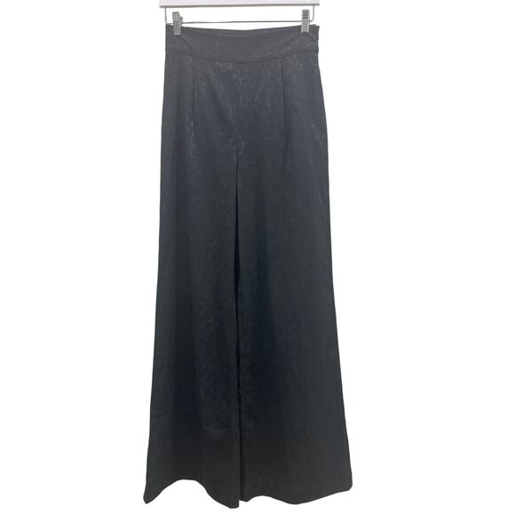 Free People Satin Leopard Brocade Print High Waisted Trousers Sz 6 - Picture 1 of 7